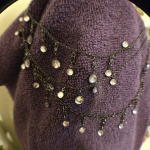 Elegant Black and Purple Necklace